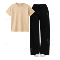 Black Flapper With Regular T-Shirt