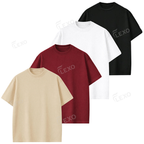 Pack Of 4 Oversized Drop Shoulder T-Shirts