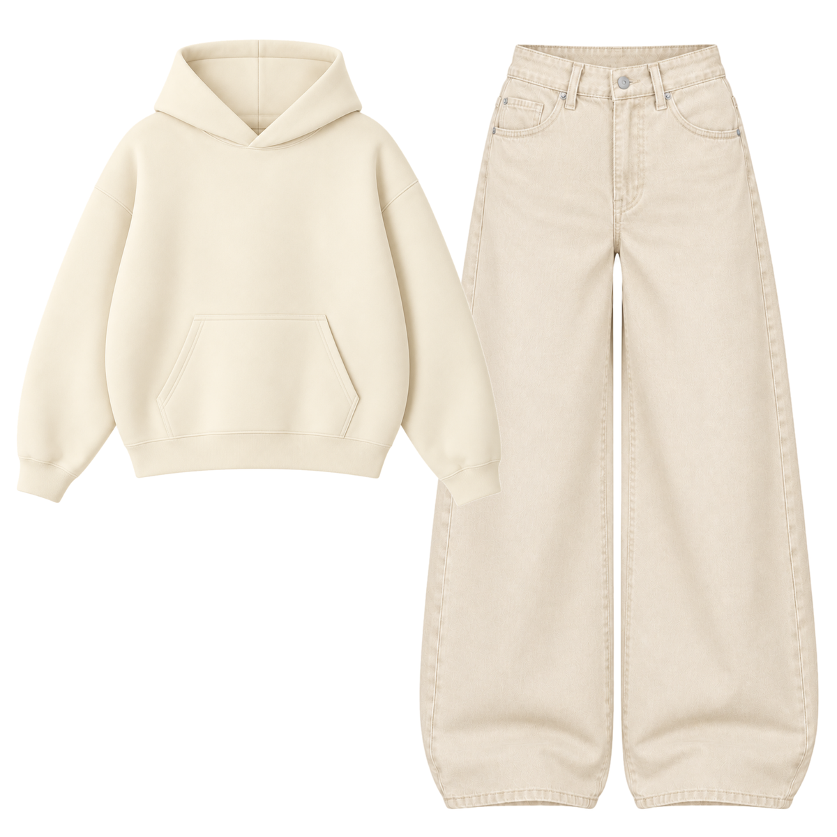 Baggy Jeans With Oversized Hoodie