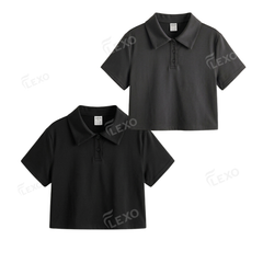 Pack Of 2 Crop Polos