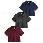 Pack Of 3 Crop Polos