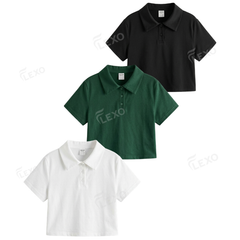 Pack Of 3 Crop Polos