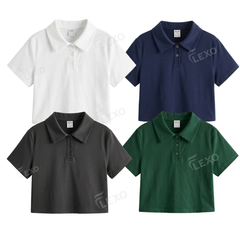 Pack Of 4 Crop Polos