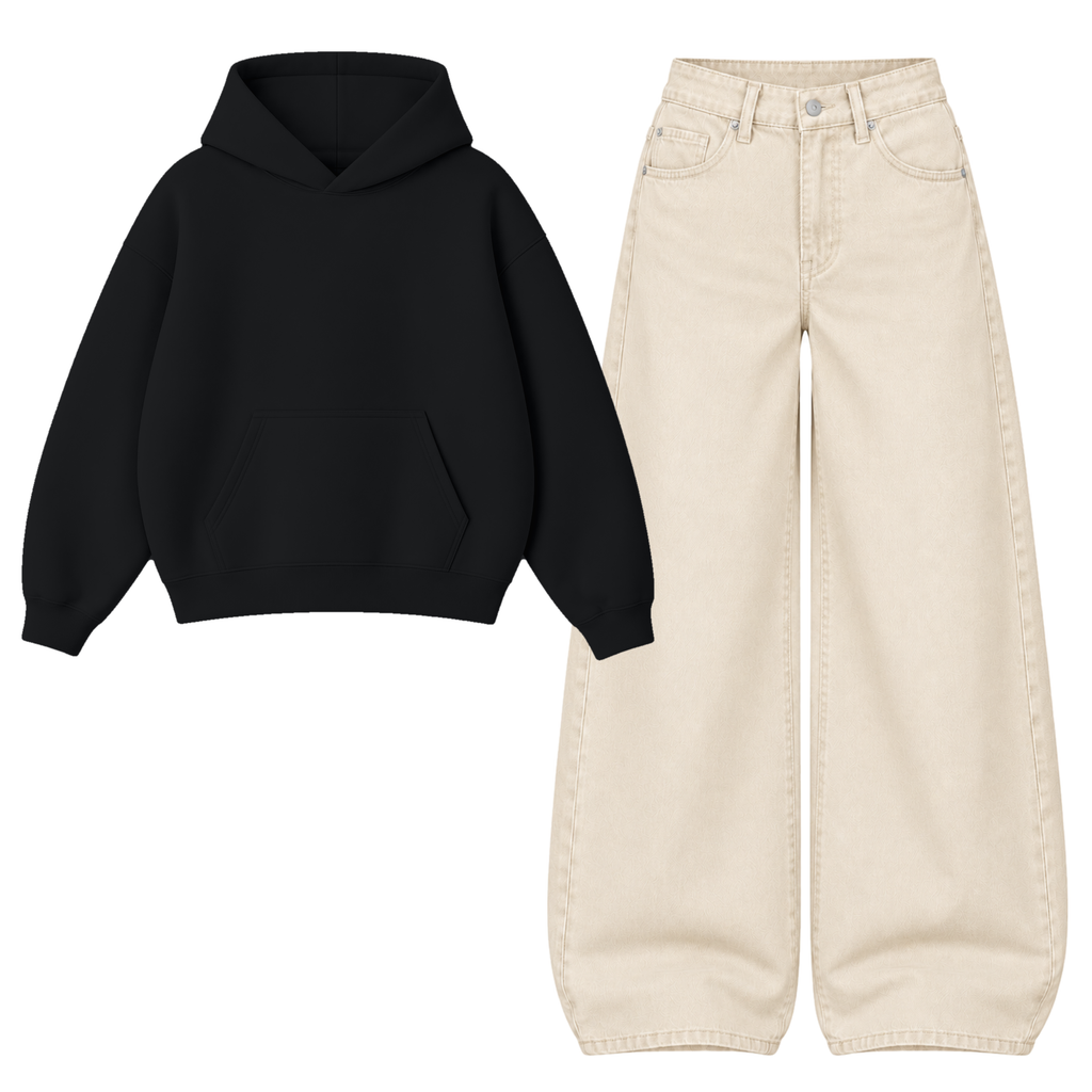 Baggy Jeans With Oversized Hoodie