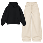 Baggy Jeans With Oversized Hoodie