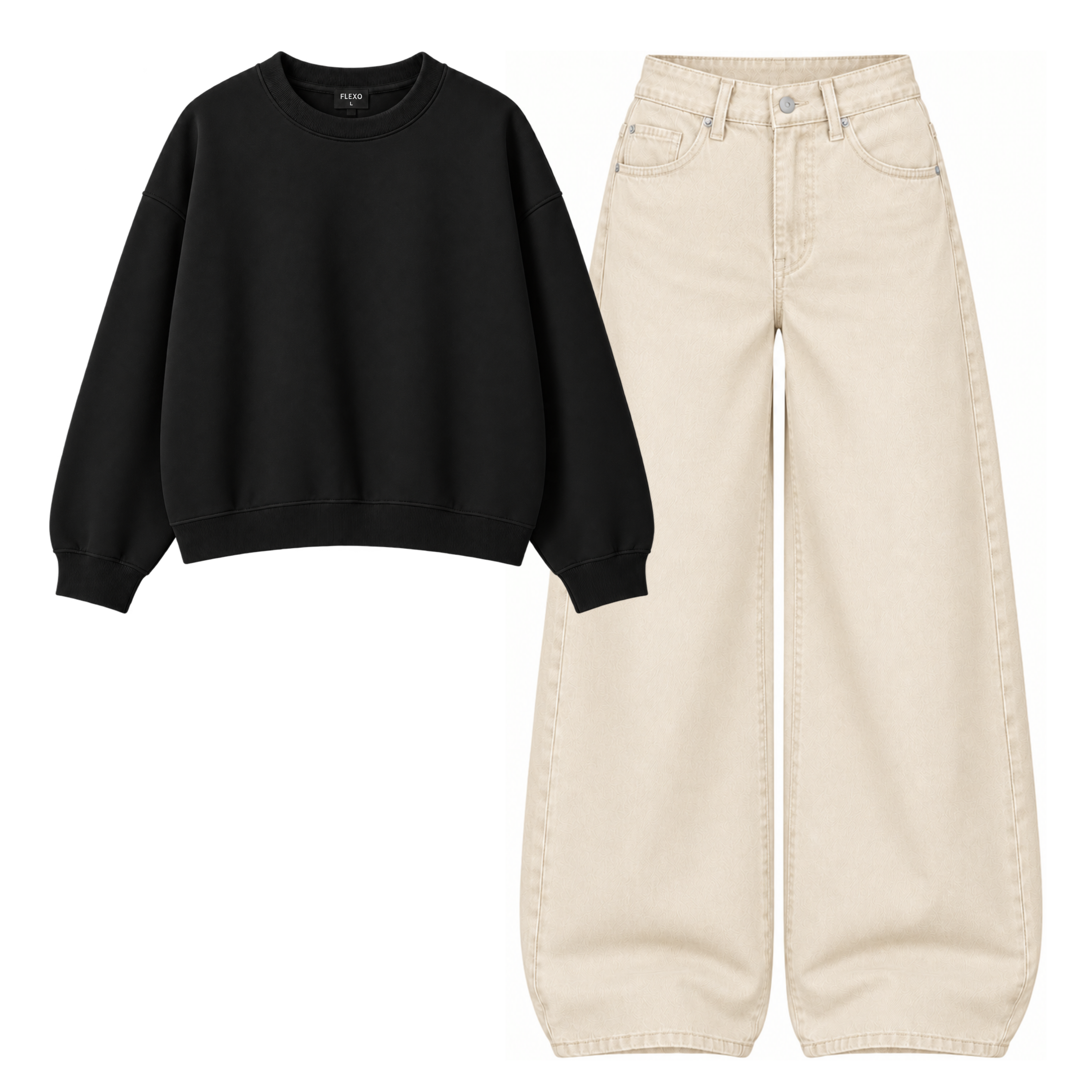 Baggy Jeans With Oversized Sweatshirt Secondary image