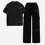 Black Cargo With Oversized Drop Shoulder T-Shirt