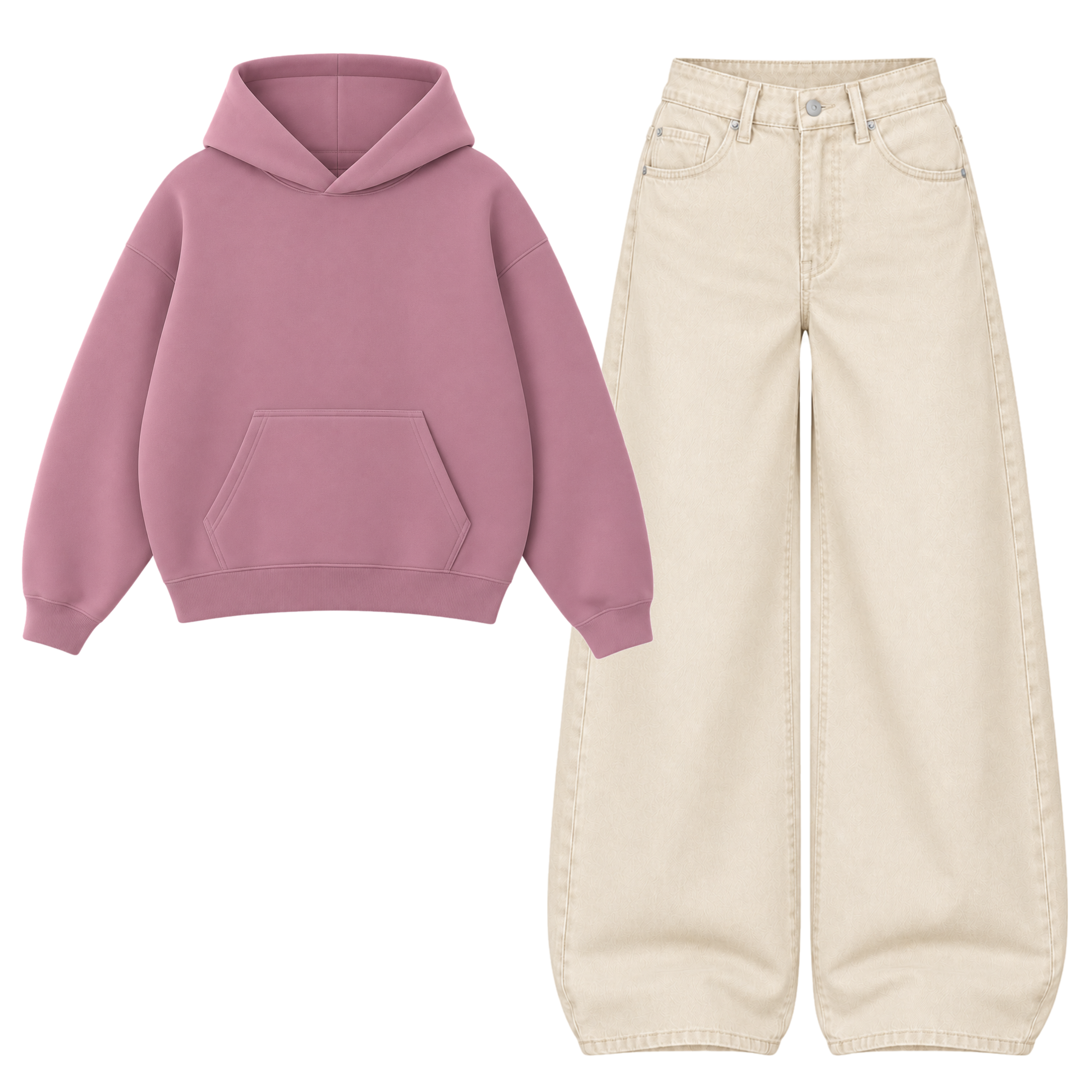 Baggy Jeans With Oversized Hoodie Secondary image