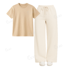 Cream Flapper With Regular T-Shirt