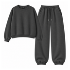 Charcoalgrey Oversized Sweatpant With Oversized Sweatshirt