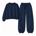Navyblue Oversized Sweatpant With Oversized Sweatshirt