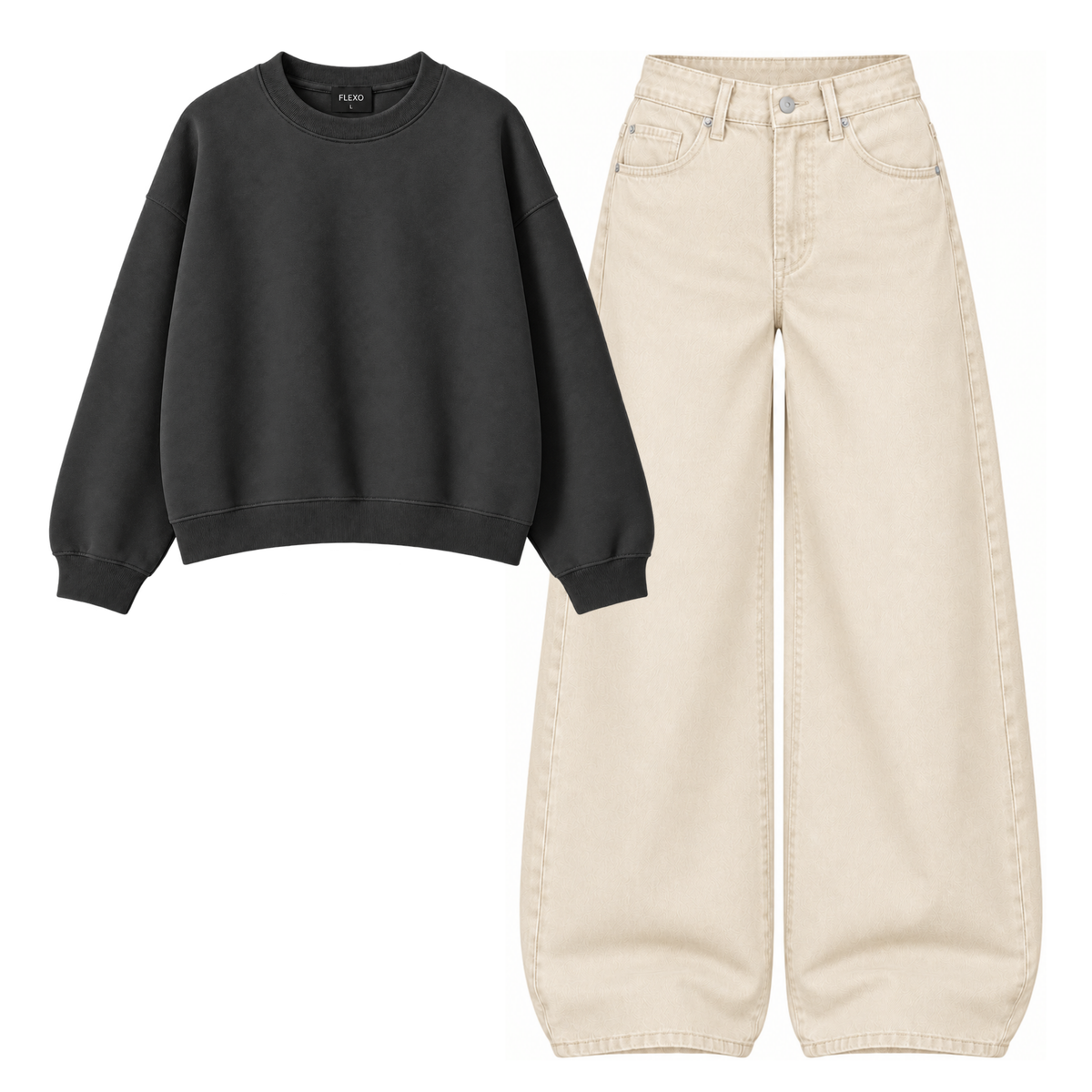 Baggy Jeans With Oversized Sweatshirt