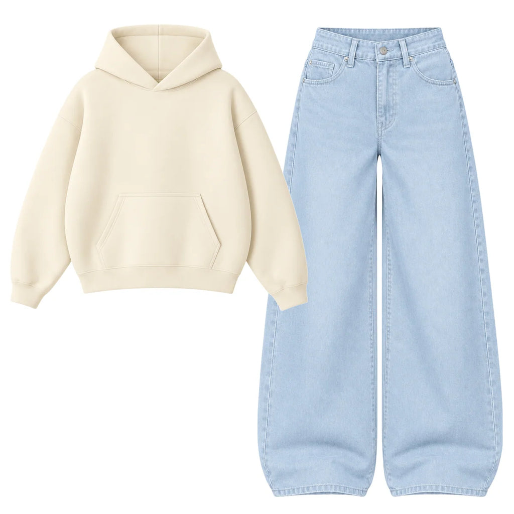 Baggy Jeans With Oversized Hoodie