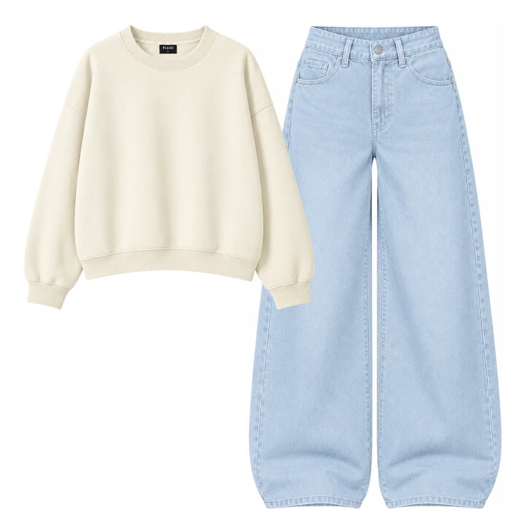 Baggy Jeans With Oversized Sweatshirt