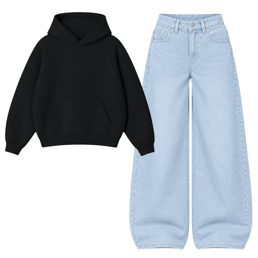 Baggy Jeans With Oversized Hoodie