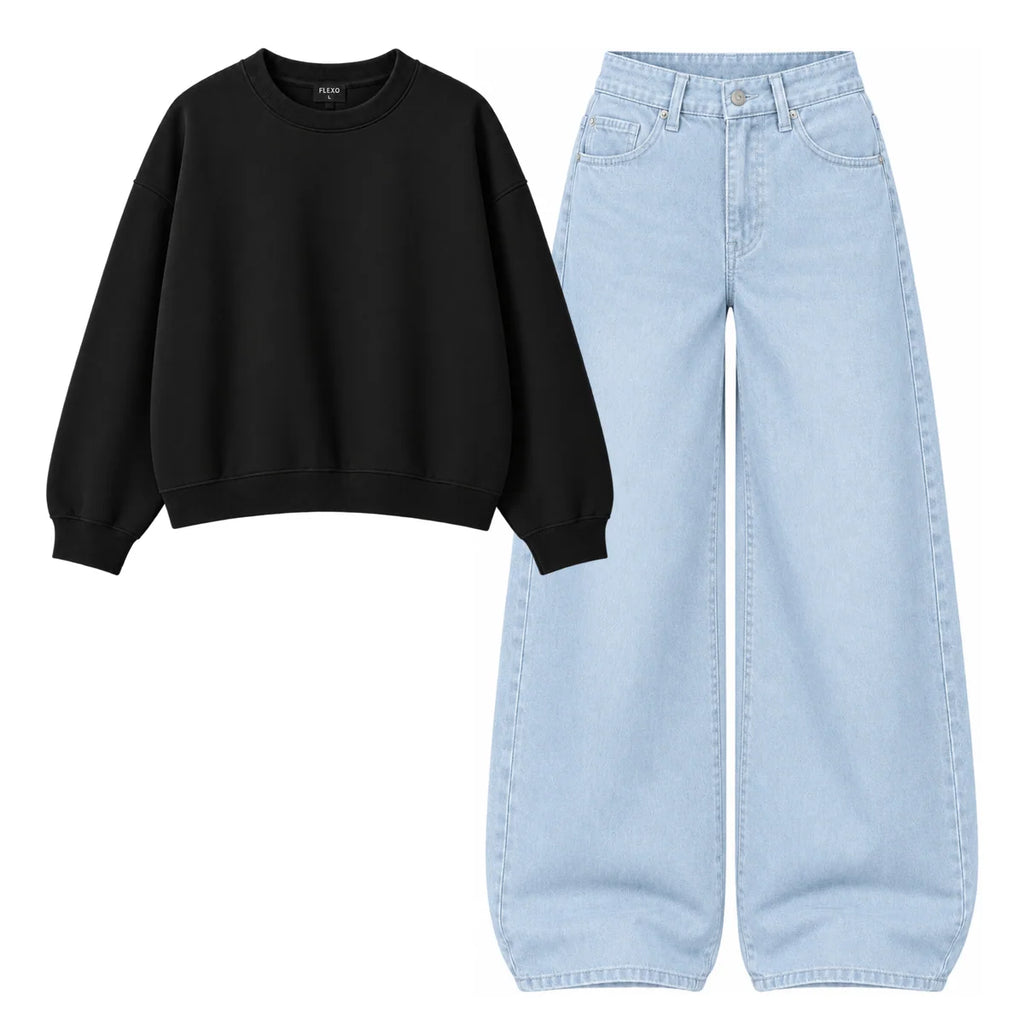 Baggy Jeans With Oversized Sweatshirt