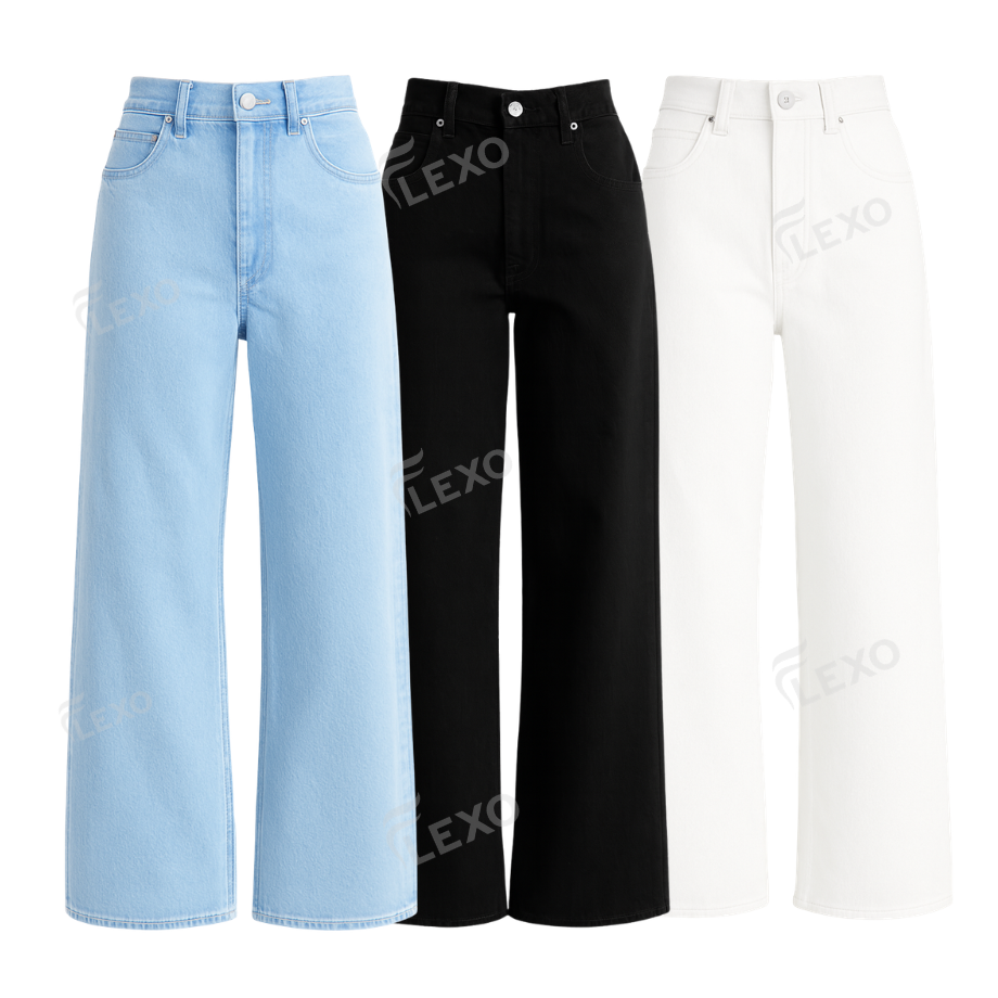 Pack Of 3 Wide Leg Jeans Secondary image