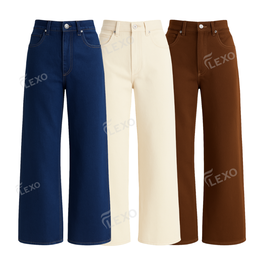 Pack Of 3 Wide Leg Jeans Main image