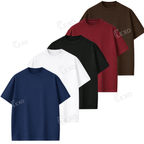 Pack Of 5 Oversized Drop Shoulder T-Shirts