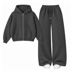 Charcoalgrey Straight Leg Trouser With Oversized Zipper