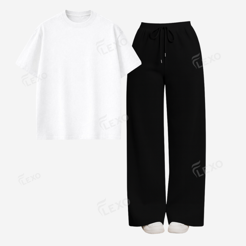 Black Flapper With Oversized Drop Shoulder T-Shirt Secondary image