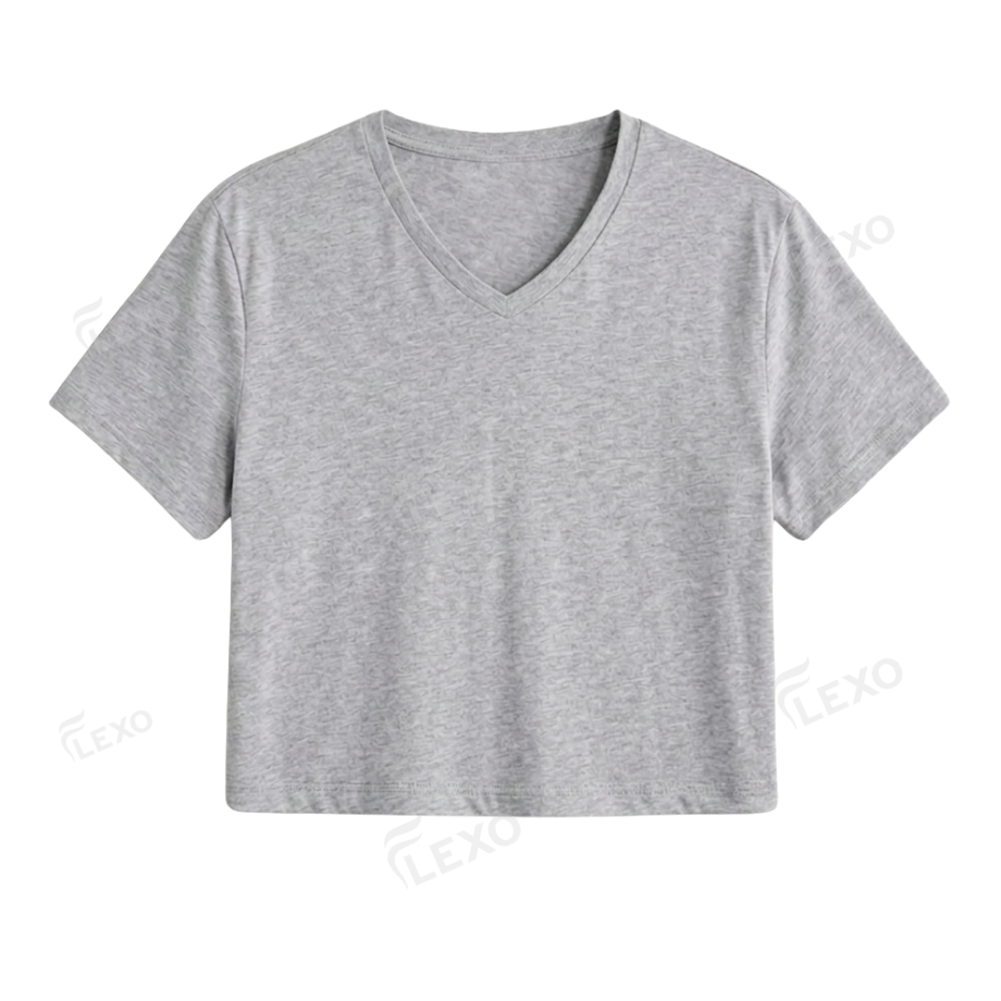 Crop V-Neck T-Shirt Main image