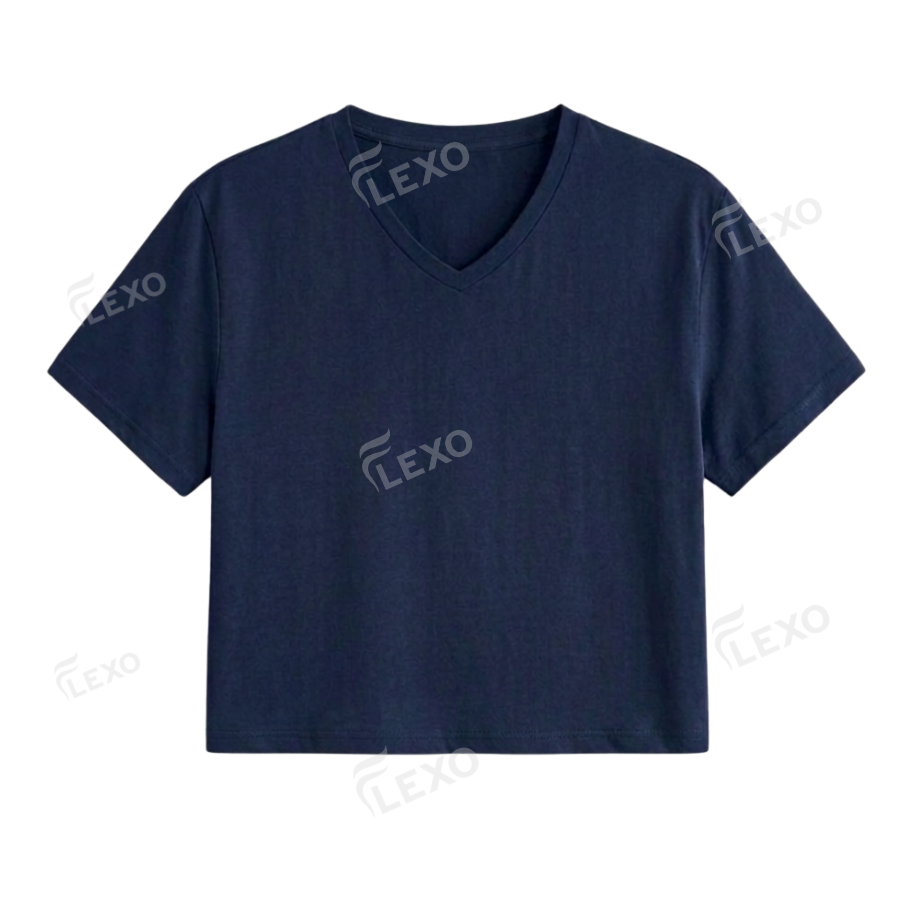 Crop V-Neck T-Shirt