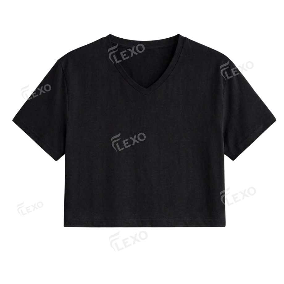 Crop V-Neck T-Shirt
