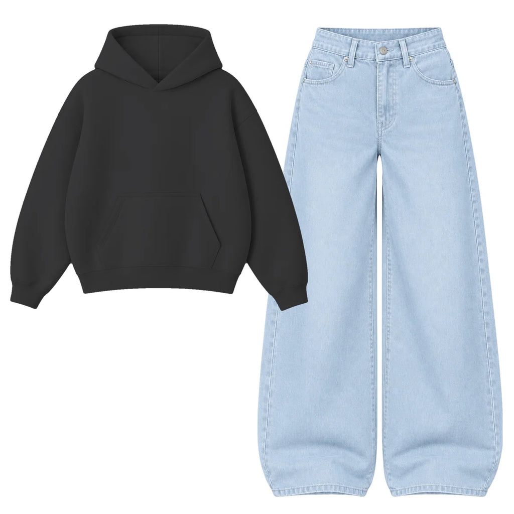 Baggy Jeans With Oversized Hoodie
