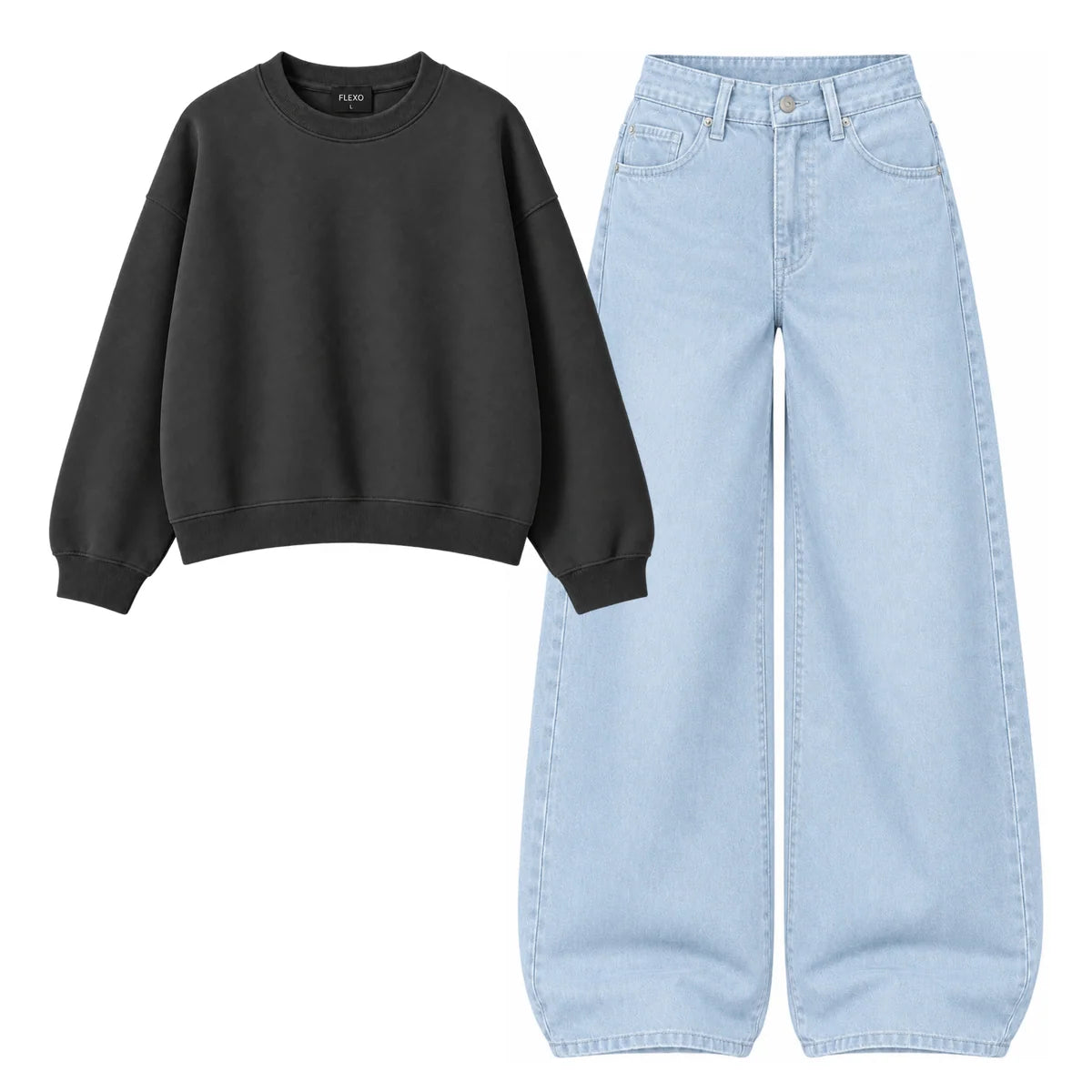 Baggy Jeans With Oversized Sweatshirt