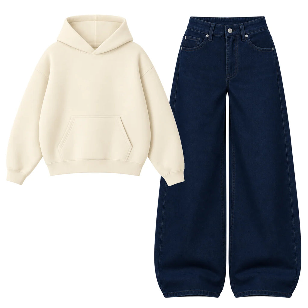 Baggy Jeans With Oversized Hoodie