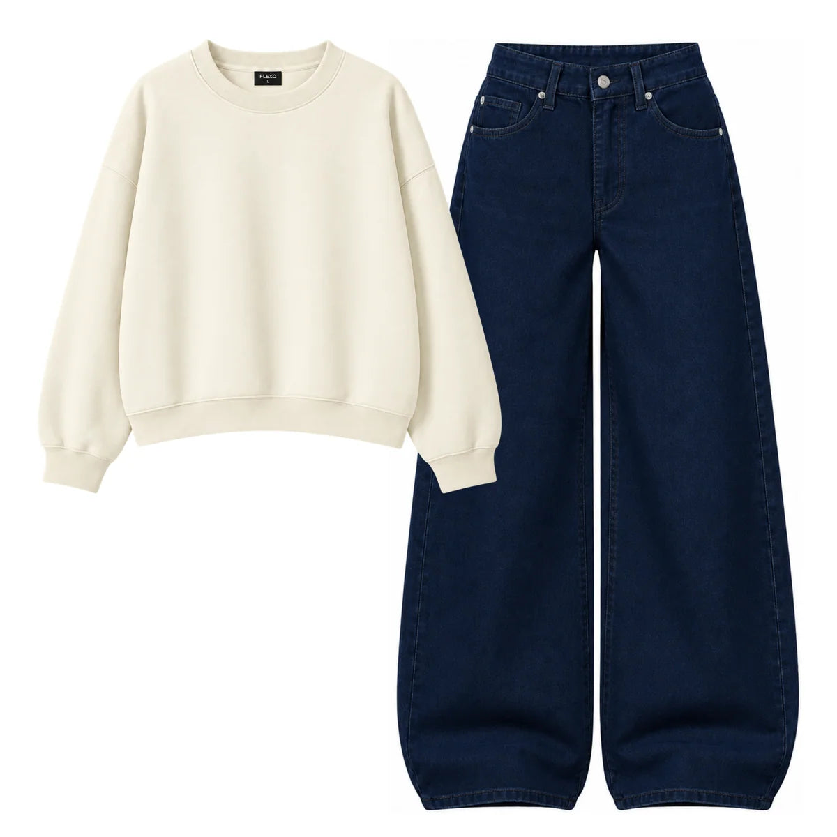 Baggy Jeans With Oversized Sweatshirt