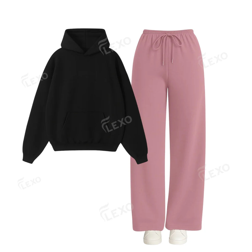 Straight Leg Trouser With Oversized Hoodie