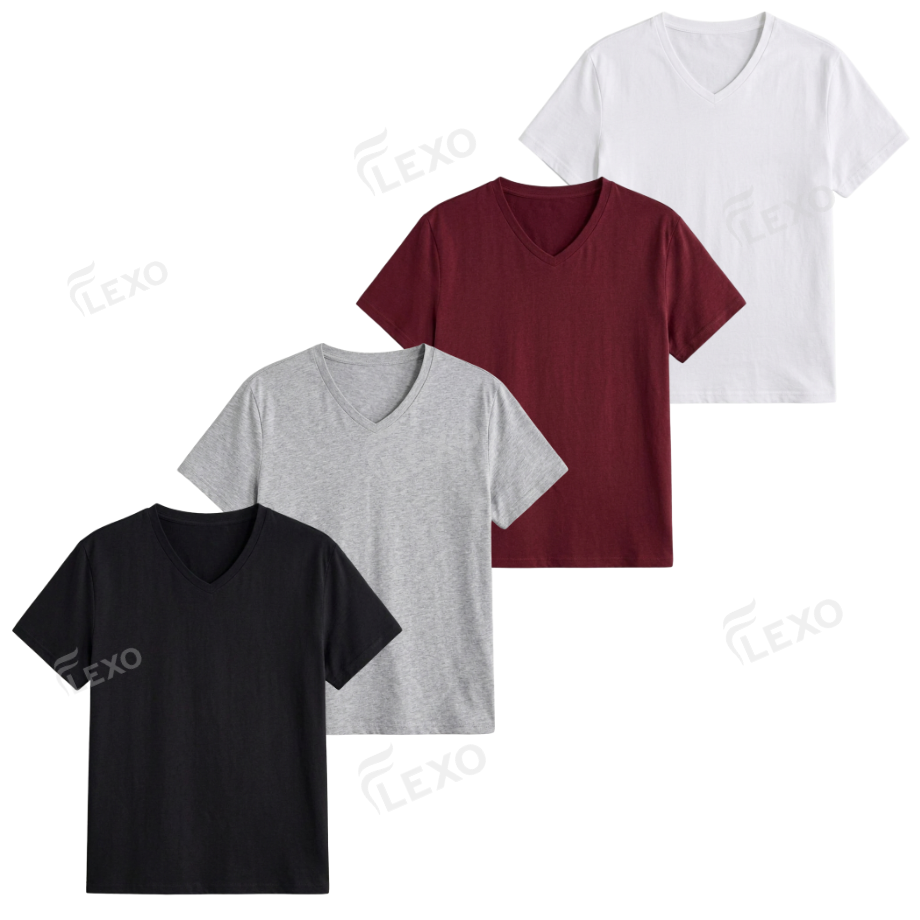 Pack Of 4 V-Neck T-Shirt