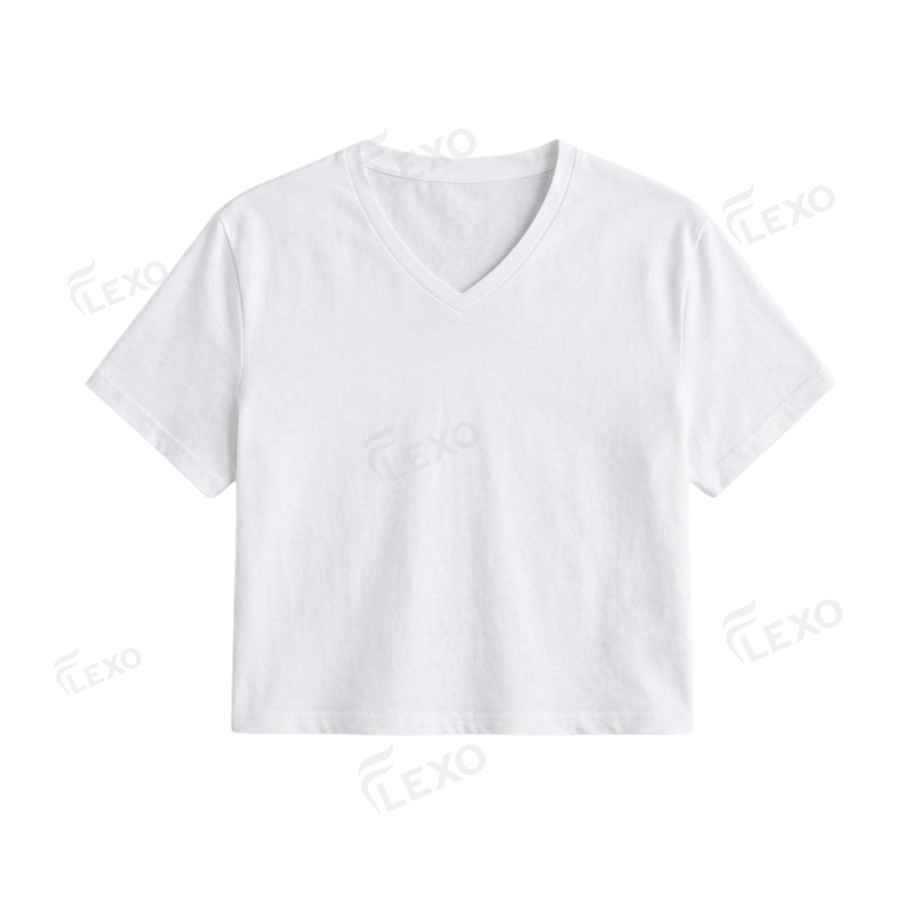 Crop V-Neck T-Shirt Main image
