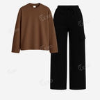 Black Cargo With Full Sleeves T-Shirt