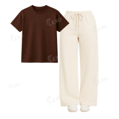 Cream Flapper With Regular T-Shirt