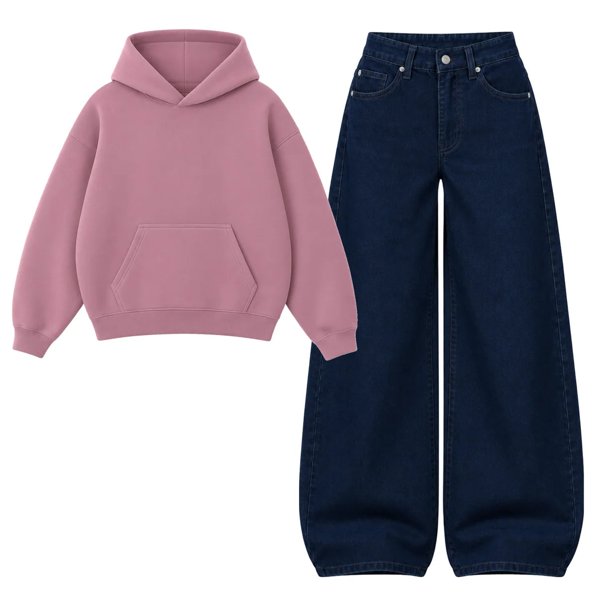 Baggy Jeans With Oversized Hoodie