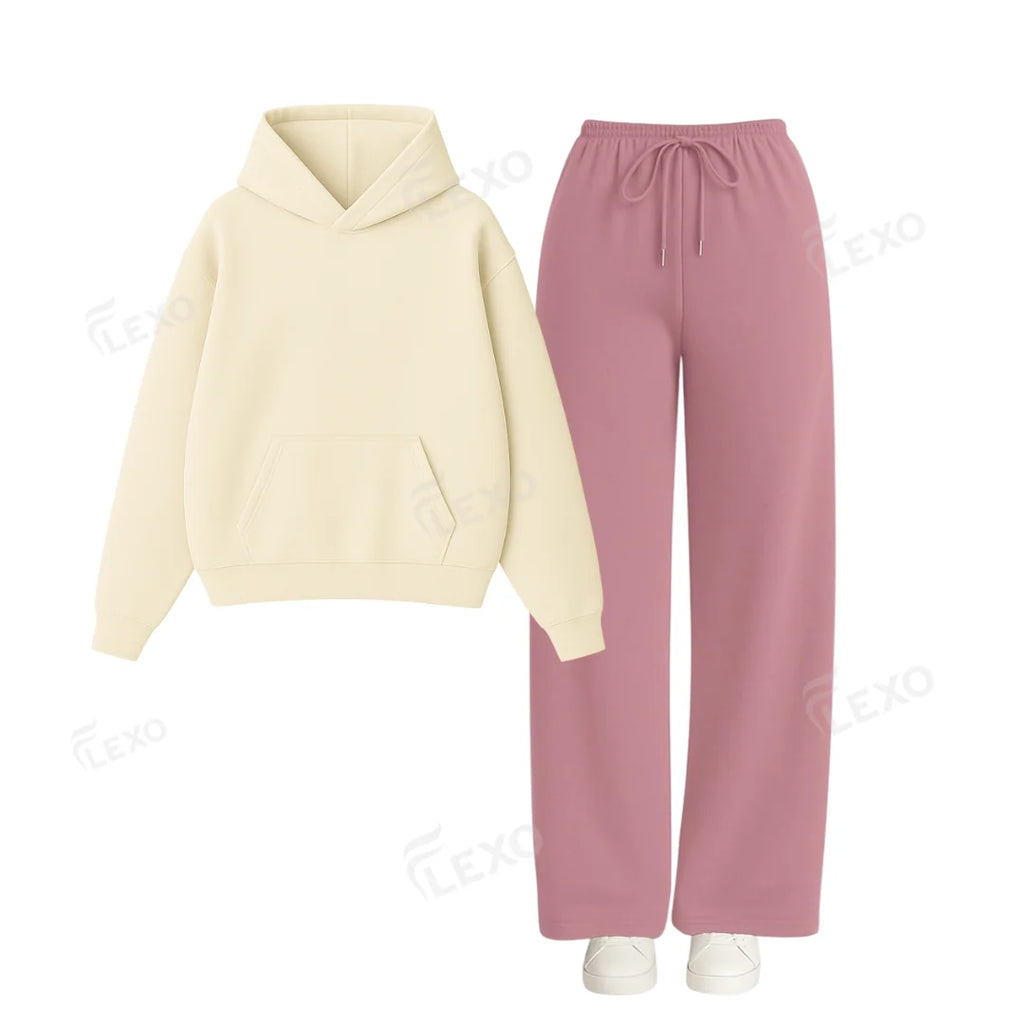 Straight Leg Trouser With Oversized Hoodie