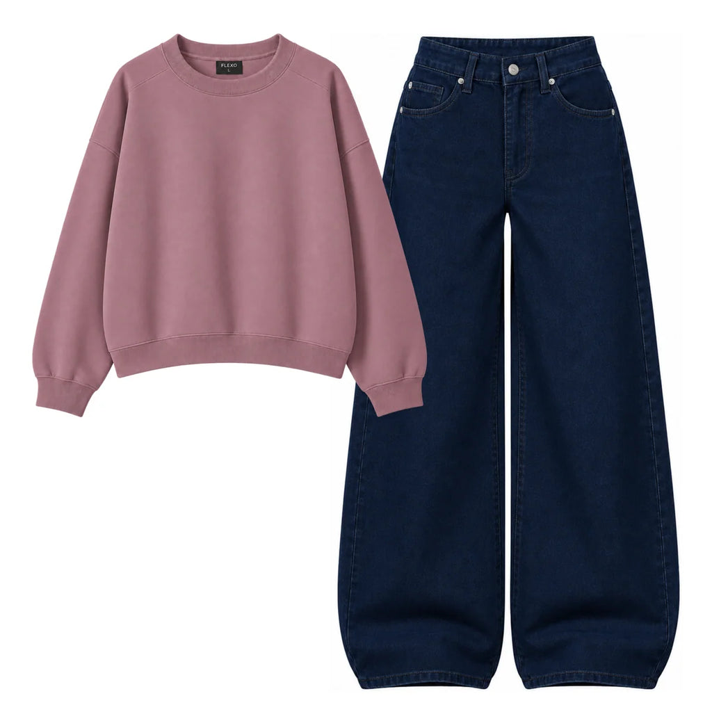 Baggy Jeans With Oversized Sweatshirt