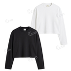 Pack Of 2 Crop Full Sleeves T-Shirt