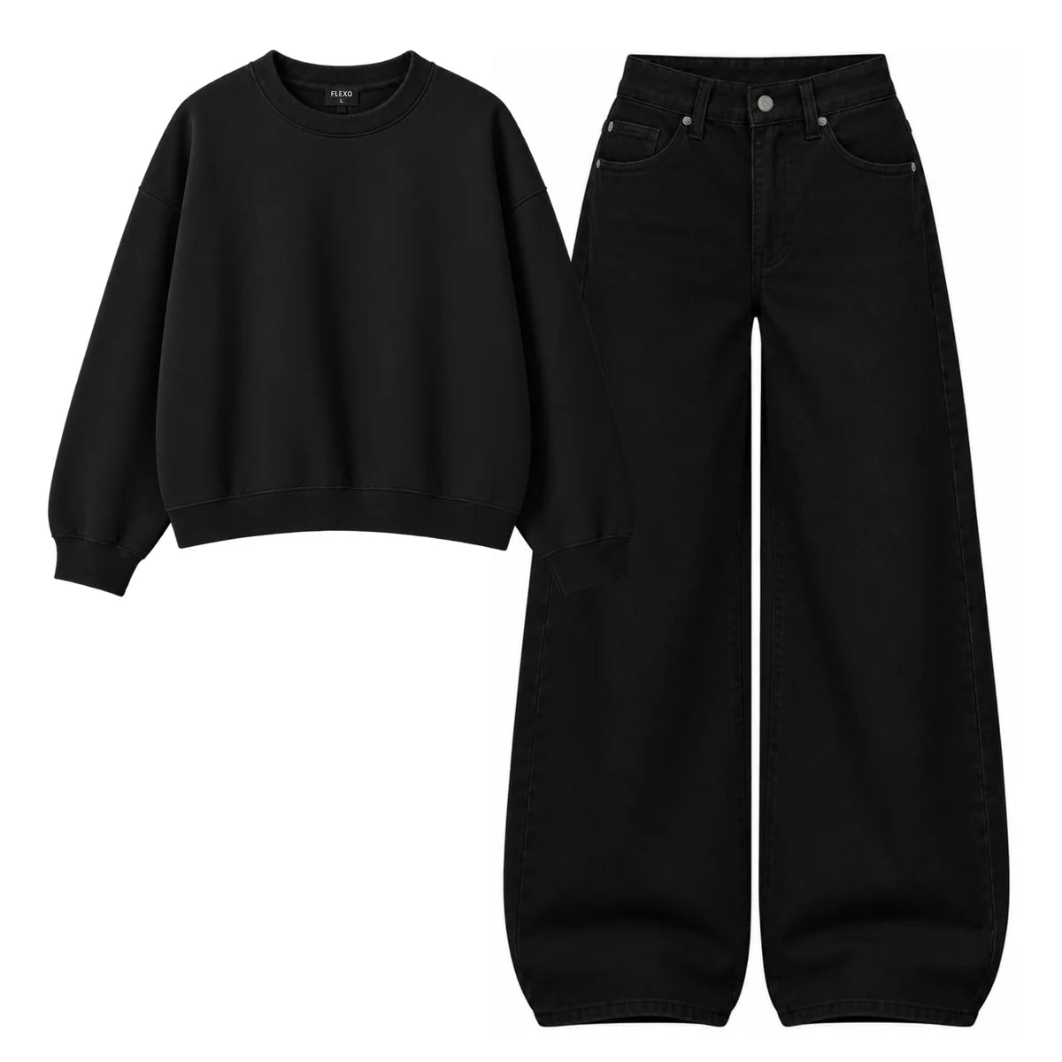 Baggy Jeans With Oversized Sweatshirt