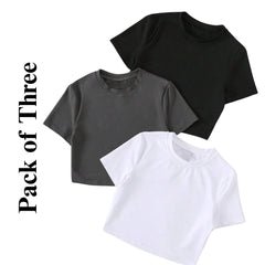 Pack Of Three Crop Tee