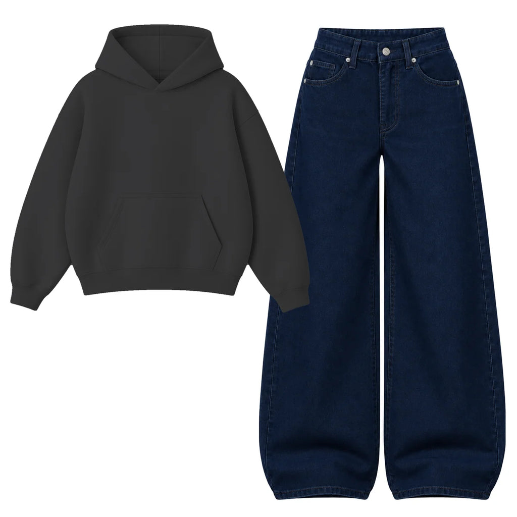 Baggy Jeans With Oversized Hoodie