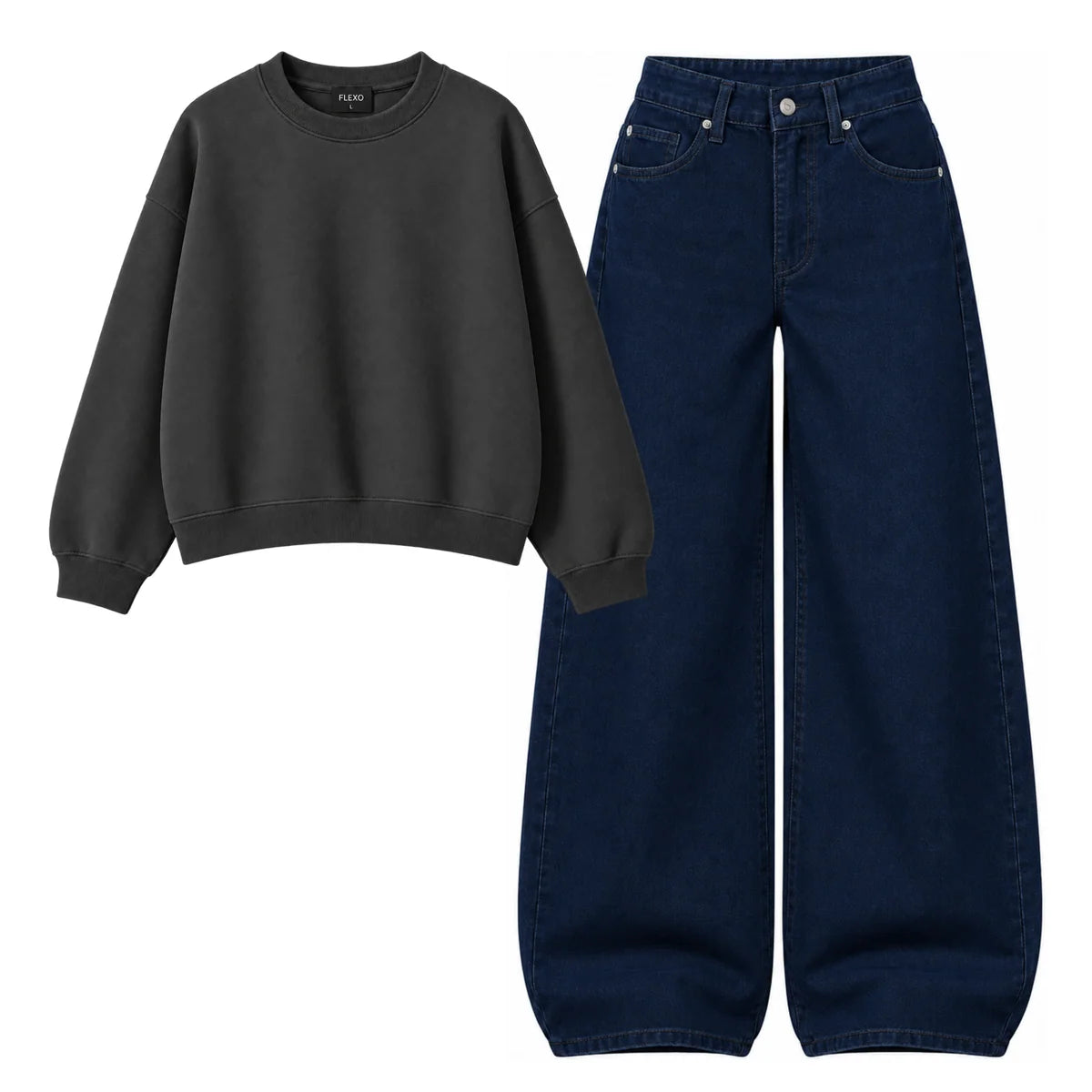 Baggy Jeans With Oversized Sweatshirt