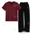 Black Flapper With V-Neck T-Shirt