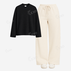 Cream Flapper With Full Sleeves T-Shirt