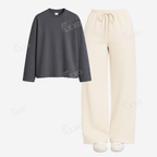 Cream Flapper With Full Sleeves T-Shirt