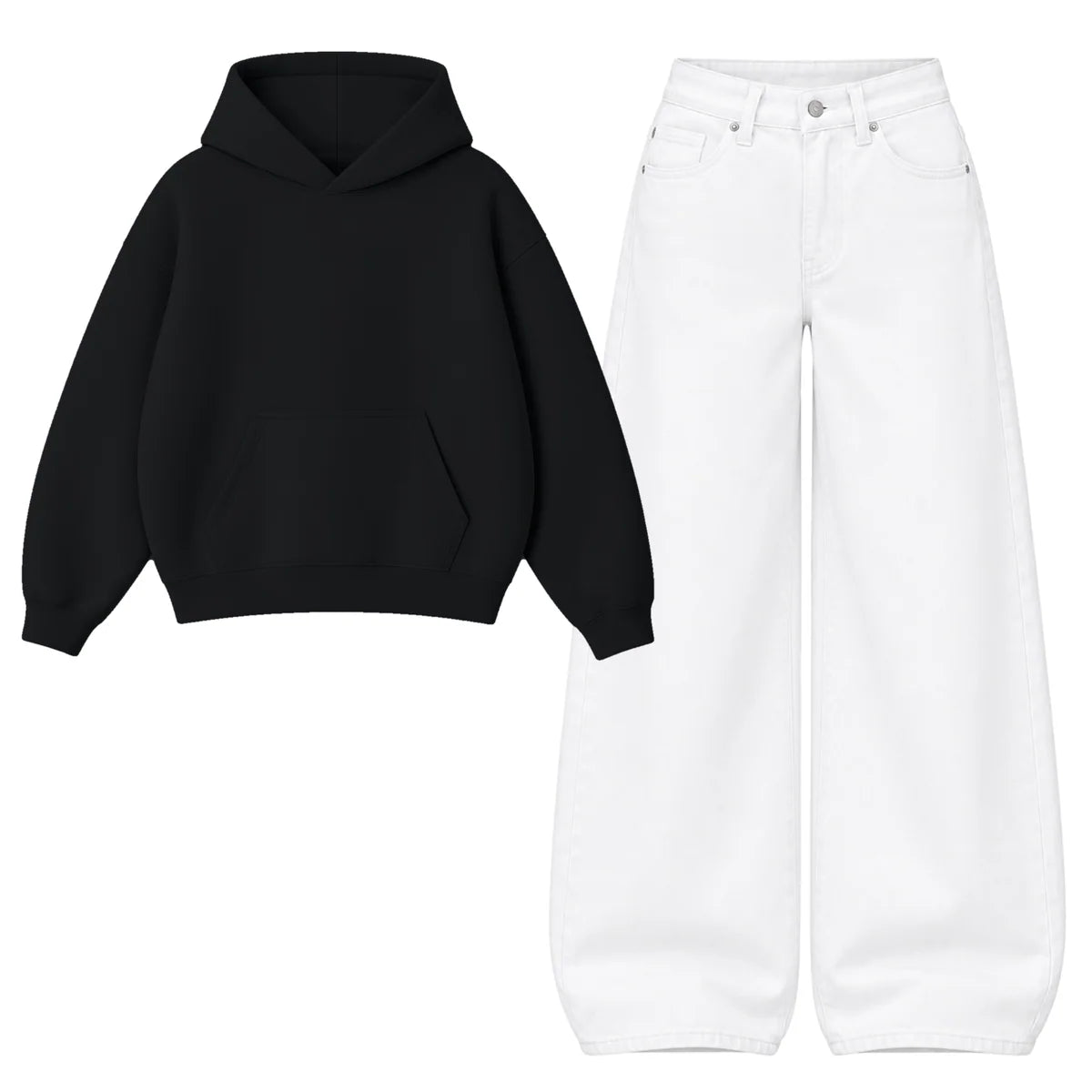 Baggy Jeans With Oversized Hoodie