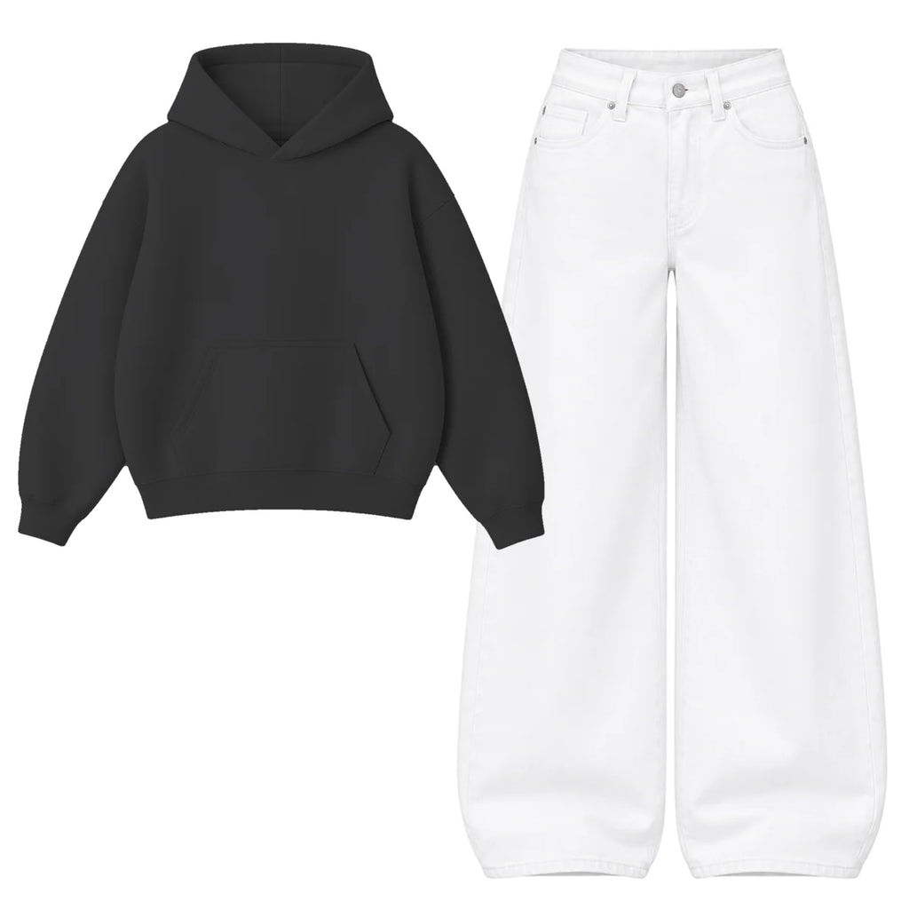 Baggy Jeans With Oversized Hoodie